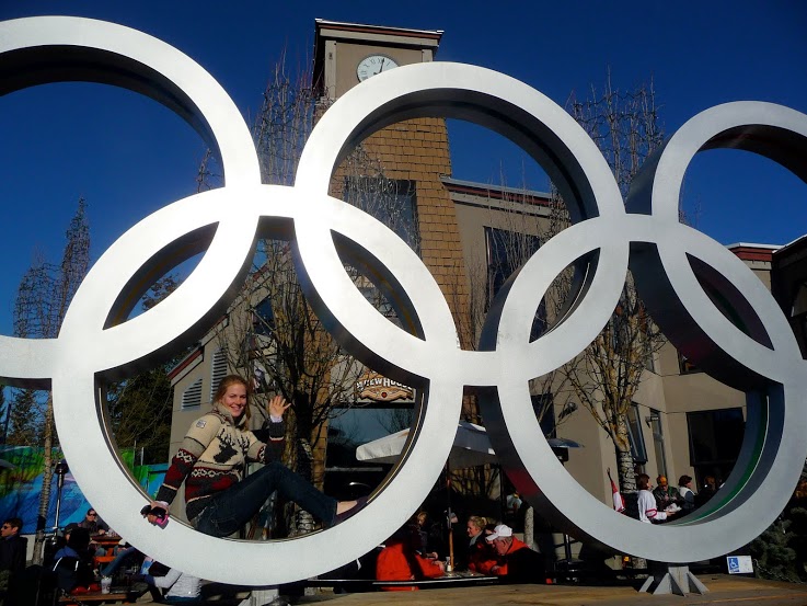 Anna at the Vancouver Olympics. She raced with a torn ACL!